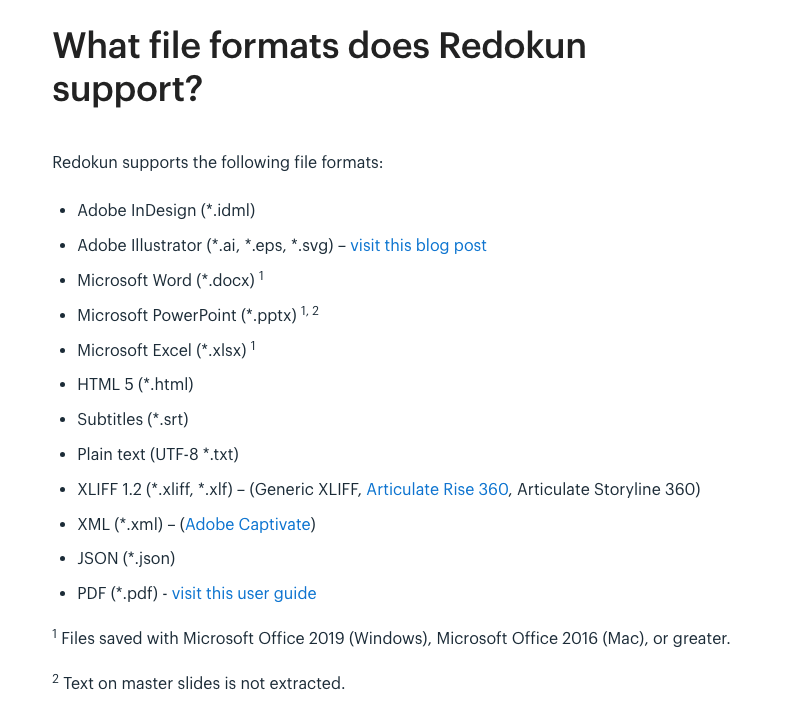 redokun file types supported